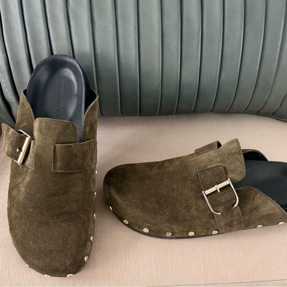 Veronica Beard FERN clog/mule Olive green